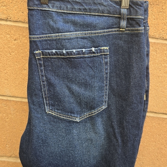 Lane Bryant Slim Straight Ankle Jeans Dark Wash - Picture 7 of 9